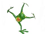 Unbekannt Gartenskulptur Gartenfigur Frosch Dancer 50cm Gartendeko Metall