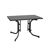 Ribelli Klapptisch Esstisch Gartentisch 110x70x70cm - klappbarer Tisch für den Garten, als Beistelltisch oder Campingtisch mit Niveauregulierung witterungsbeständig Farbe:(anthrazit)