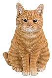 Sitzender Ingwer Cat Highly Detailed Home- oder Garten-Dekoration