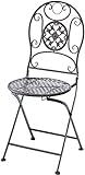 Metallstuhl Gartenstuhl Vintage Nostalgie Stuhl aus Metall braun 91cm