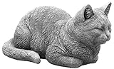 gartendekoparadies.de Massive Steinfigur Katze Raumdeko Gartendeko aus Steinguss frostfest
