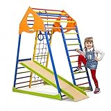 Kinder Aktivitätsspielzeug Kletterturm mit Rutsche KindwoodColor Spielcenter Spielplatz