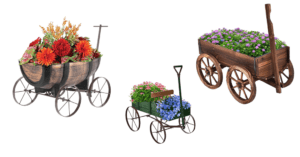Najlepsze wózki do kwiatów w ogrodzie